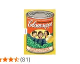 Buchcover: Eine Konserve mit Erbsensuppe, darauf drei Kinder und der Titel "Forschungsgruppe Erbsensuppe".